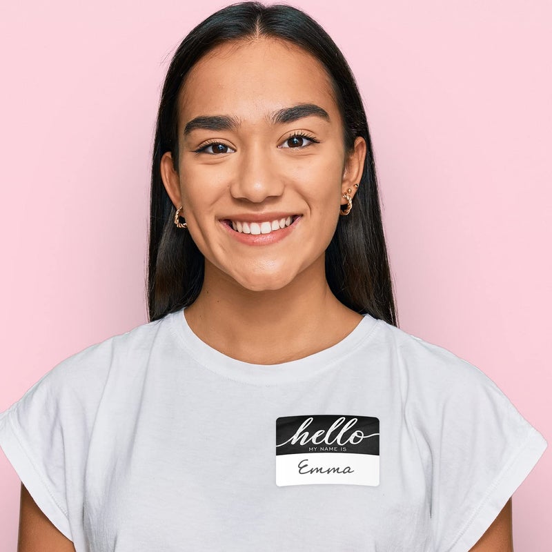 Canopy Street Hello My Name is Chalkboard Style Stickers / 250 Trendy Fill in Name Tag Labels / 3"" x 2"" Modern Classroom Stickers/Made in The USA - Image 5